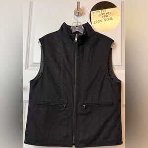 Vintage Tourist 100% Wool Vest Made in Canada Mens Small 36R Charcoal Classic